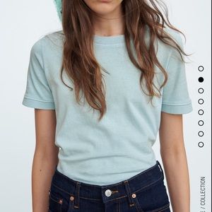 NWT Zara Washed Rib T-Shirt - Size Large